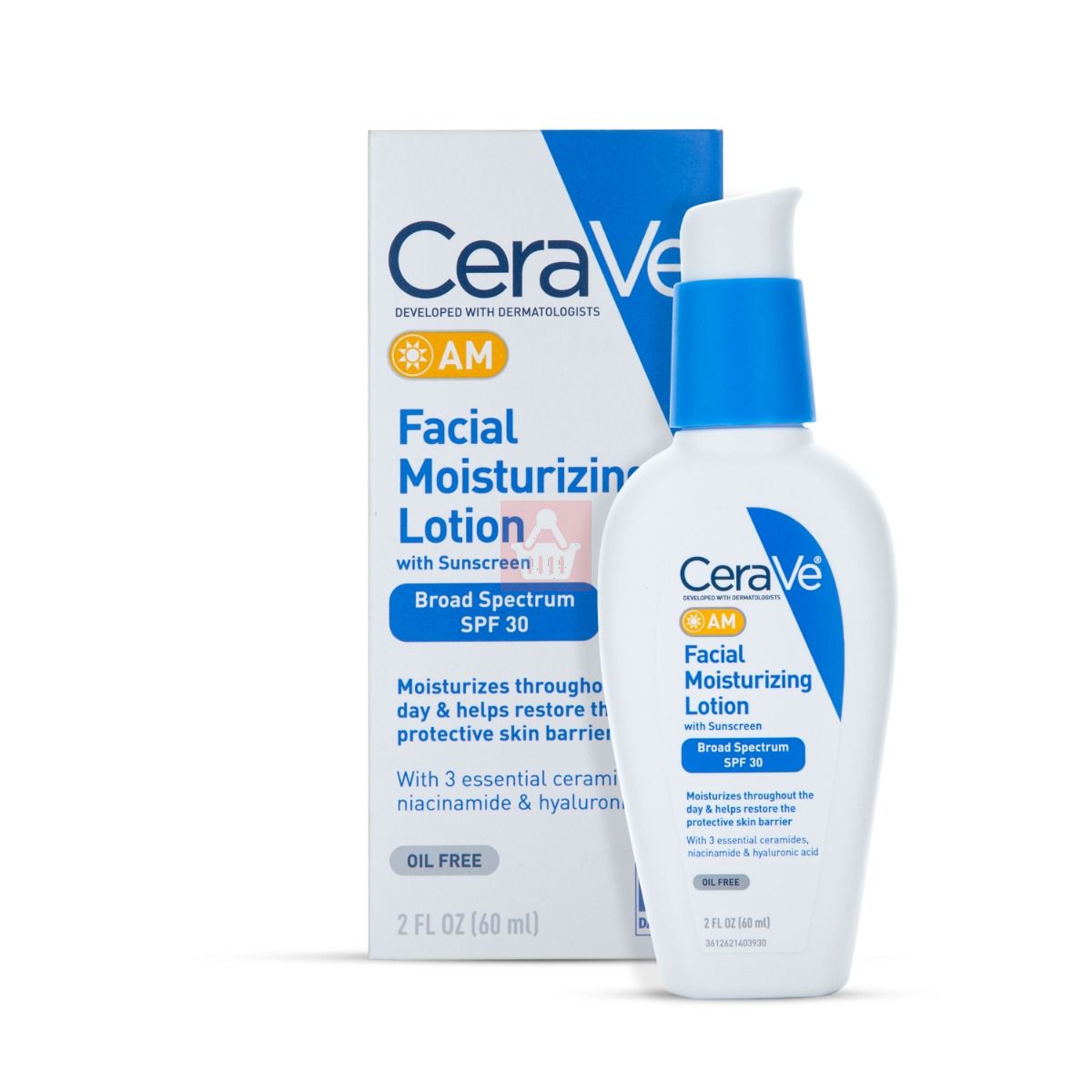 CeraVe AM Facial Moisturizing Lotion with Sunscreen Broad Spectrum SPF 30 (2 FL OZ / 60 ml)