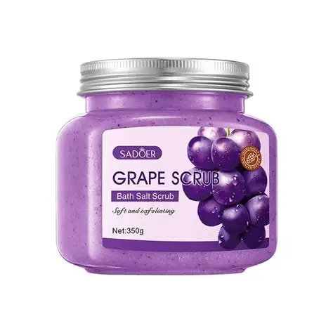 Sadoer Grape Scrub Bath Salt Scrub Soft and Exfoliating (350g)