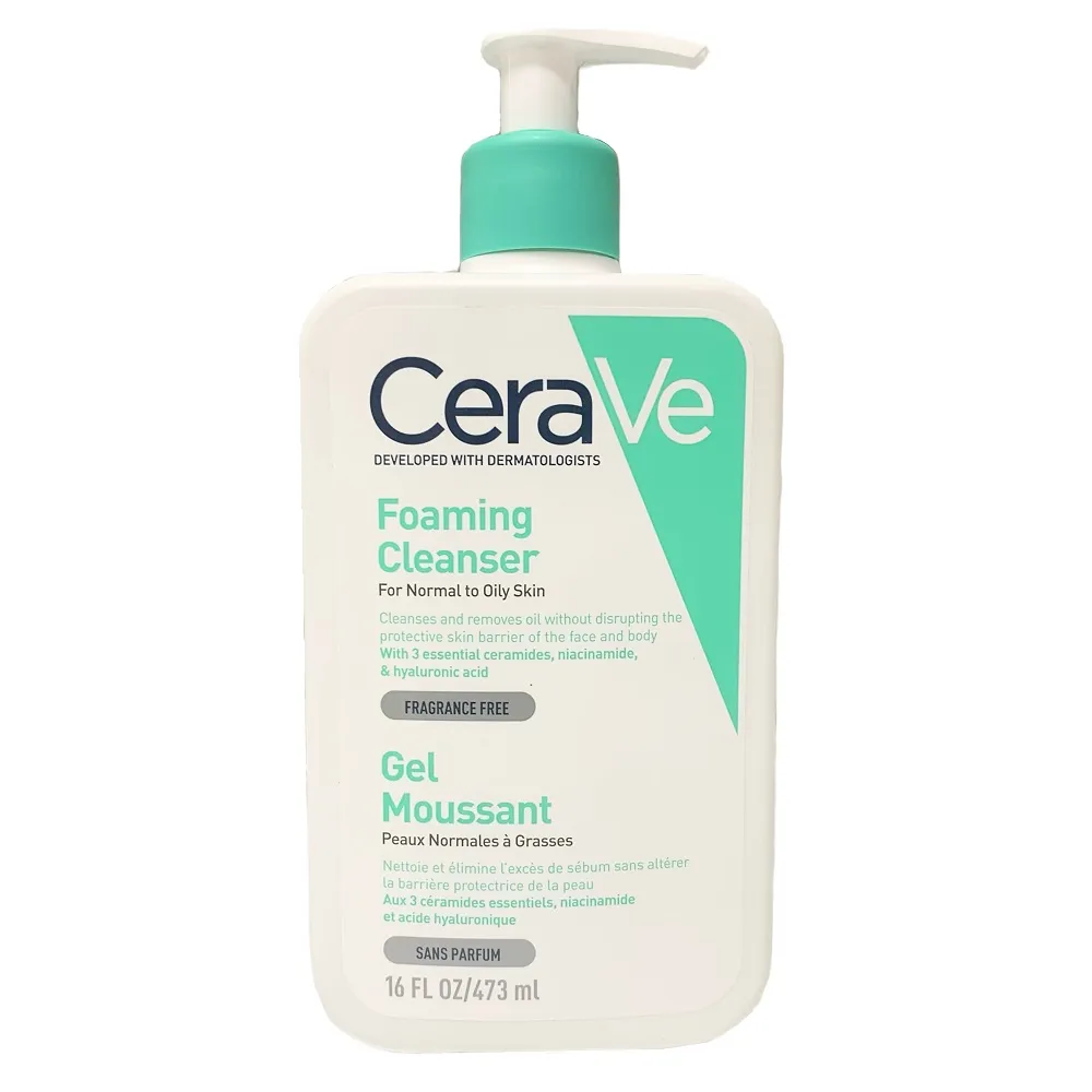 CeraVe Foaming Cleanser For Normal to Oily Skin (16 FL OZ / 473 ml)