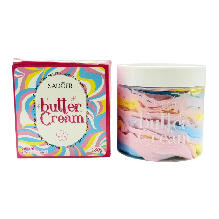 Sadoer Sakura + Hyaluronic Acid Butter Cream Whipped Body Butter (180g)