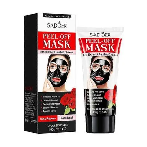Sadoer Peel-Off Mask Rose Extract + Bamboo Charcoal / Rose Rugosa Black Mask (100g)