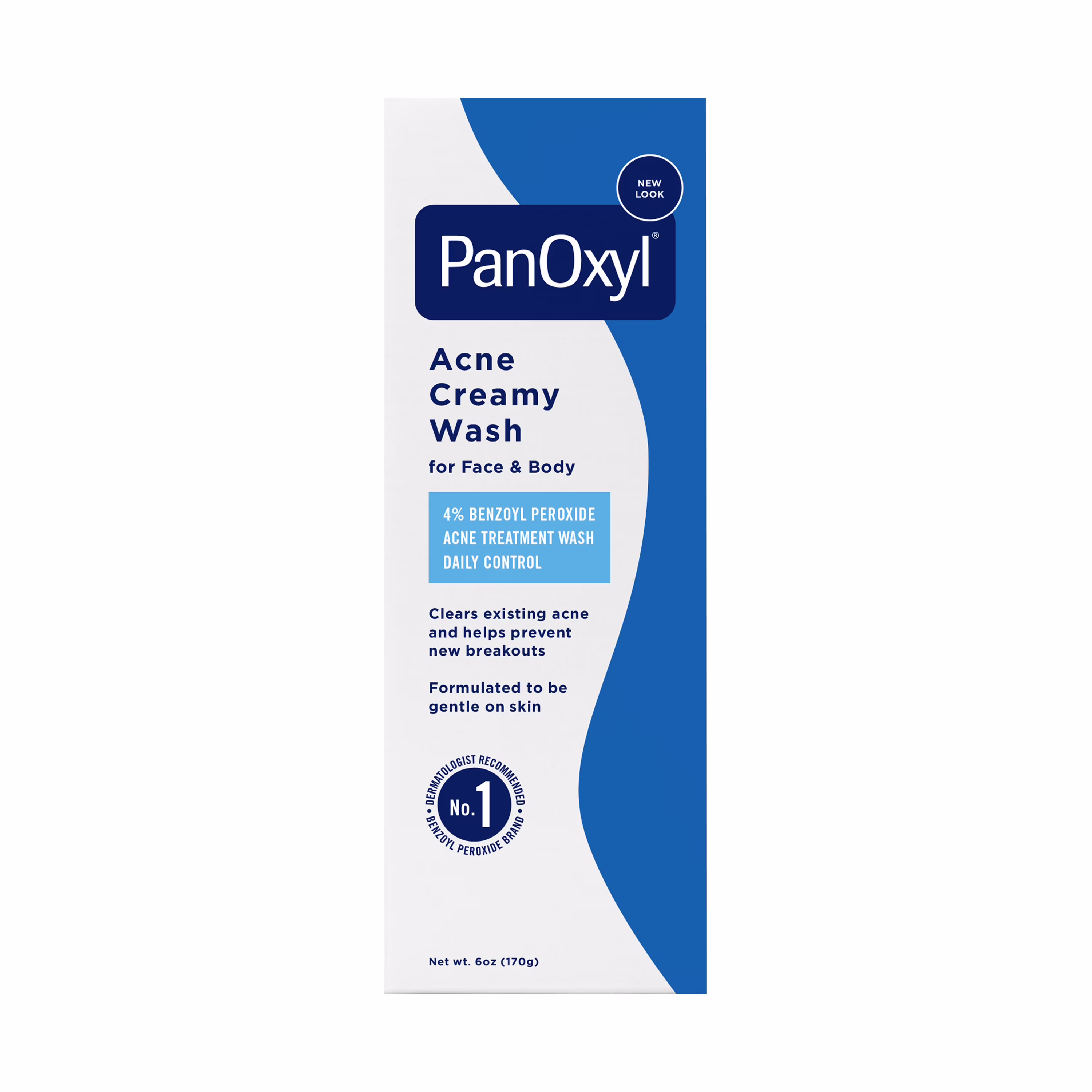 PanOxyl Acne Creamy Wash Daily Control 4% Benzoyl Peroxide (6 oz / 170g)