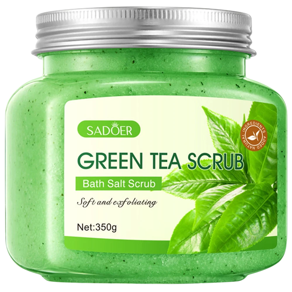 Sadoer Green Tea Scrub Bath Salt Scrub Soft and Exfoliating (350g)