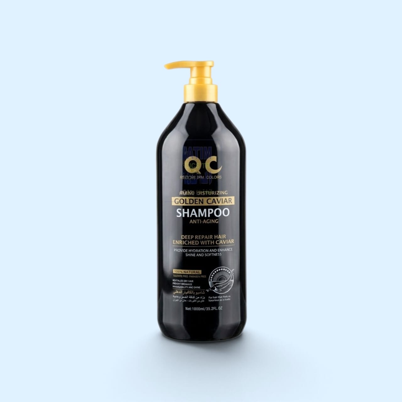 Quantum Colors (QC) Golden Caviar Shampoo Anti-Aging Deep Repair Hair